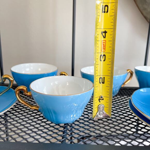 7 Vintage NORITAKE hand painted Cups and Saucers - Picture 4 of 6